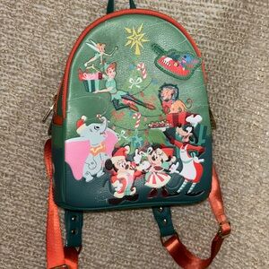 2023 Classic Christmas Mickey and Friends Glow in the Dark LoungeFly Backpack